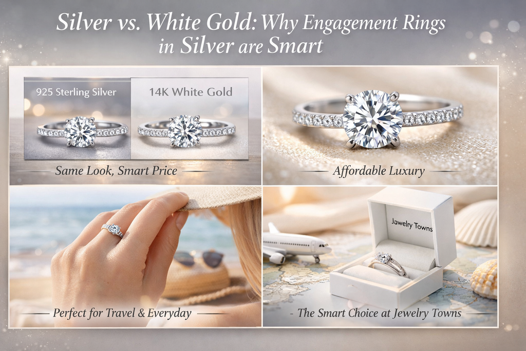 Silver vs. White Gold: Why Engagement Rings in Silver are Smart