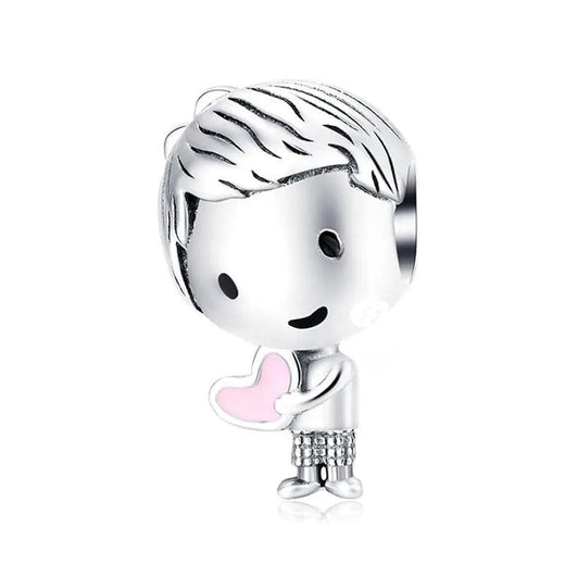 Boy and girl charm sterling silver keepsake for new mum, European style bead