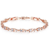 🌹 Rose Gold Chain Link Bracelet – Bold Elegance with a Feminine Sparkle
