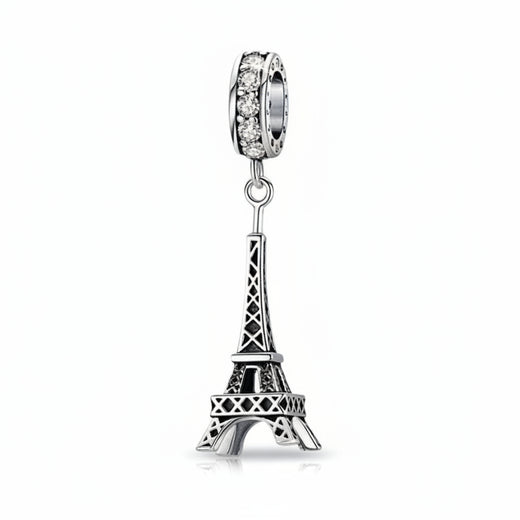 925 Sterling Silver Eiffel Tower Dangle Charm, fits Pandora bracelet