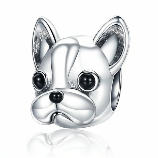 925 Sterling Silver French Bulldog Charm, fits Pandora bracelet