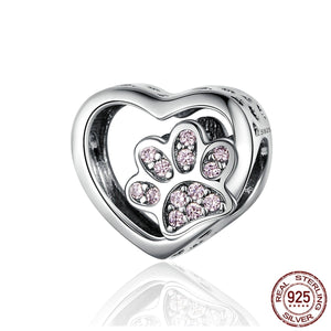 Heart-shape Paw Charm