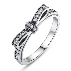 Sparkling Bow Knot Ring