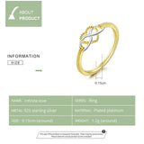 Infinity Love Gold Color Rings