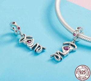 Love Letter Heart Beads Charm