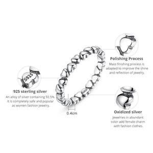 Timeless Heart Sterling Silver Ring | Wedding & Anniversary Band
