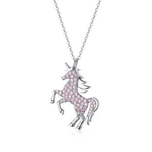 Pink Horse Licorne Necklace