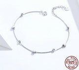 Heart and Star Beads Chain Bracelet | Silver Beads Ladies Bracelet
