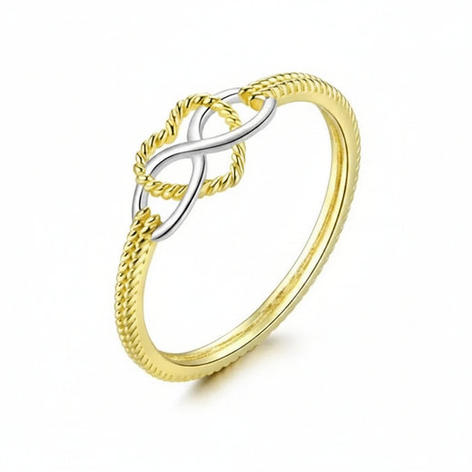 Elegant gold color Infinity Love Ring with a polished infinity symbol – Jewelry Towns