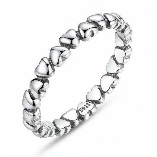 925 Sterling Silver Timeless Heart ring continuous band – Jewelry Towns
