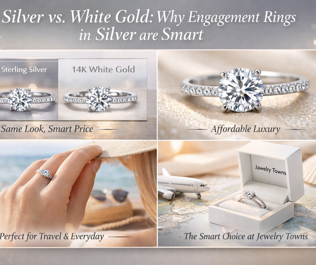 Silver vs. White Gold: Why Engagement Rings in Silver are Smart