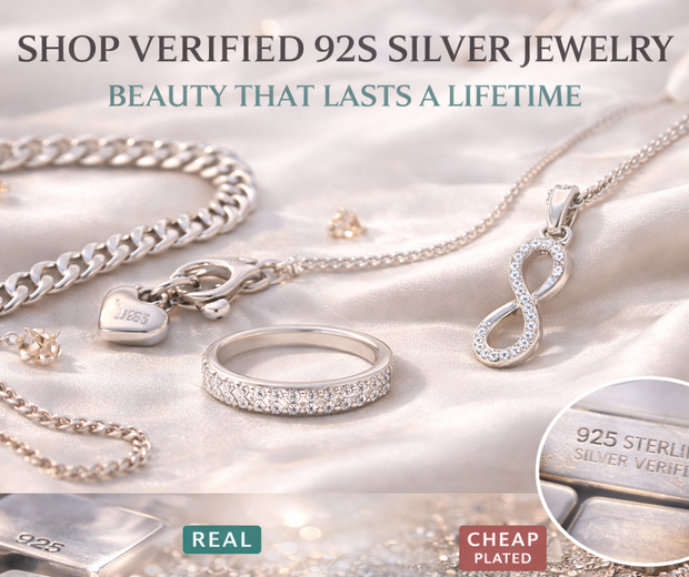verified 925 silver jewelry showing authentic sterling silver stamp and lasting shine