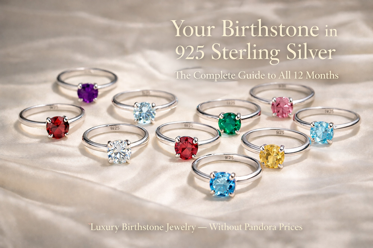 Birthstone jewelry in 925 sterling silver — complete guide all 12 months