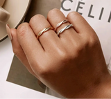 ✨ 14K Gold Plated Twisted Ring.