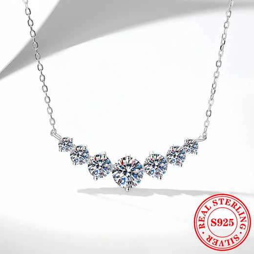 925 Sterling Silver Necklace Pendant 5A Zircon Fashion for Women Wedding Jewelry Engagement Charm Party Gift Fine fine chain  Jewelry Town