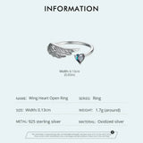 ✨ Angel Wing Heart Ring.