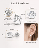 Cat & Dog Paw Stud Earrings Jewelry Town Store