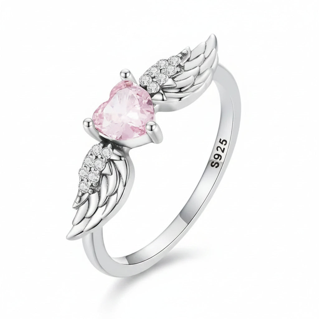 925-Sterling-Silver-Wedding-Ring-for-Women-Pink-Zircon-Wing-Design