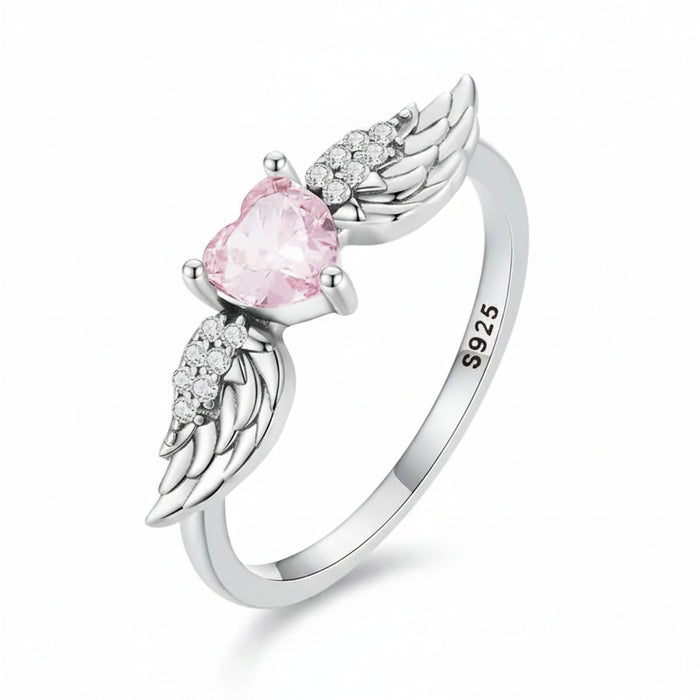 925-Sterling-Silver-Wedding-Ring-for-Women-Pink-Zircon-Wing-Design