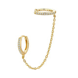 Double Chain Stud Earrings.