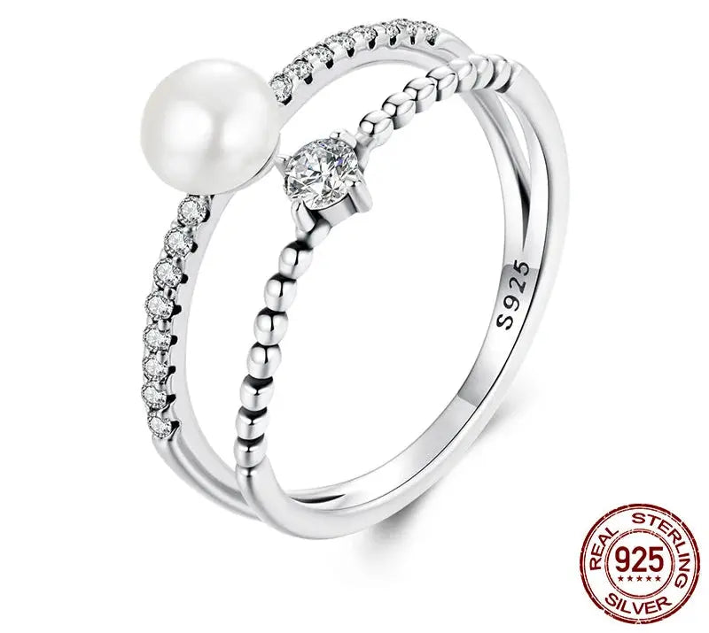 Double-Layer Pearl Ring.