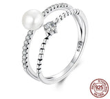 Double-Layer Pearl Ring.