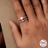 Double-Layer Pearl Ring.