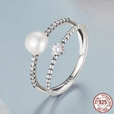 Double-Layer Pearl Ring.