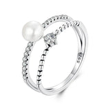 Double-Layer Pearl Ring.