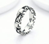 Elephant Family Sterling Silver Ring