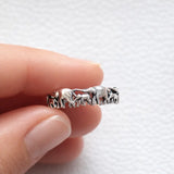 Elephant Family Sterling Silver Ring Jewelry Town Store