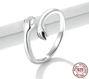 Eternal Embrace Sterling Silver Ring | Symbol of Love & Comfort 