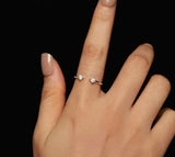 Exquisite Moissanite Open Ring.