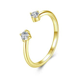 Exquisite Moissanite Open Ring.