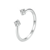 Exquisite Moissanite Open Ring.