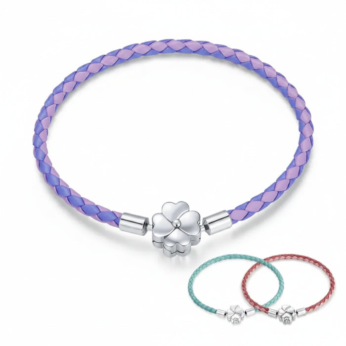 Four Leaf Clover lucky bracelet in 925 sterling silver