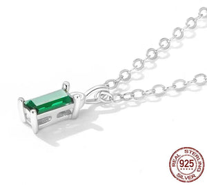 Green Zircon Pendant Necklace.