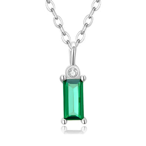 Green Zircon Pendant Necklace.