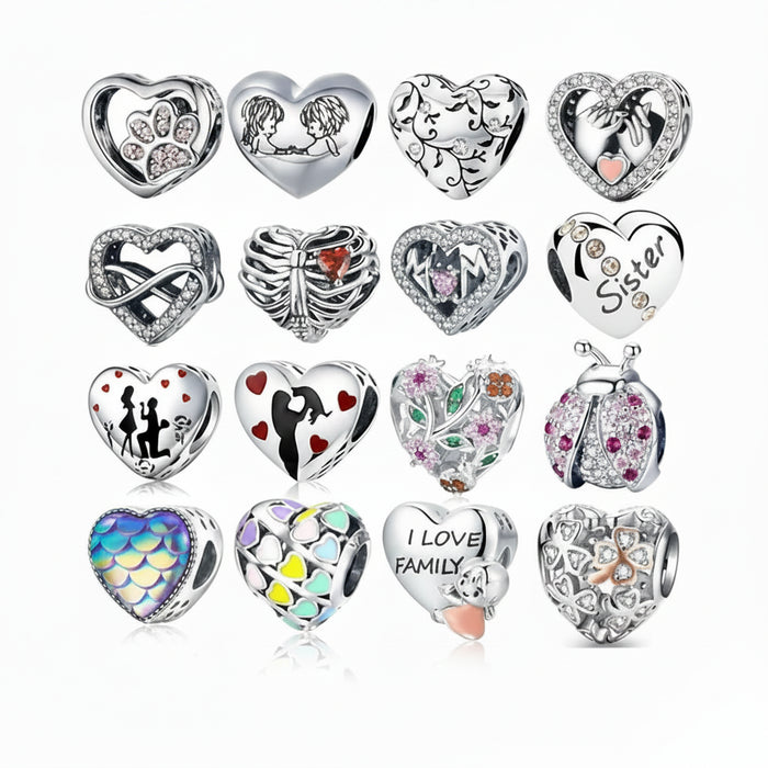 Jewelry Towns heart, paw and love charm collection with multiple designs