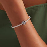 Heart Paw Silver Charm 