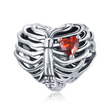 Heart Paw Silver Charm 