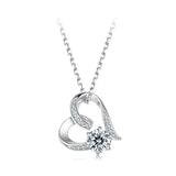Heart-Shaped Moissanite Necklace.