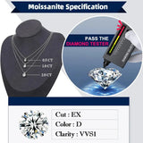 LustrousCharm 1CT Moissanite Necklace.