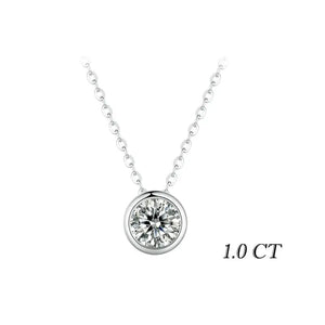 LustrousCharm 1CT Moissanite Necklace.