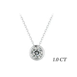 LustrousCharm 1CT Moissanite Necklace.
