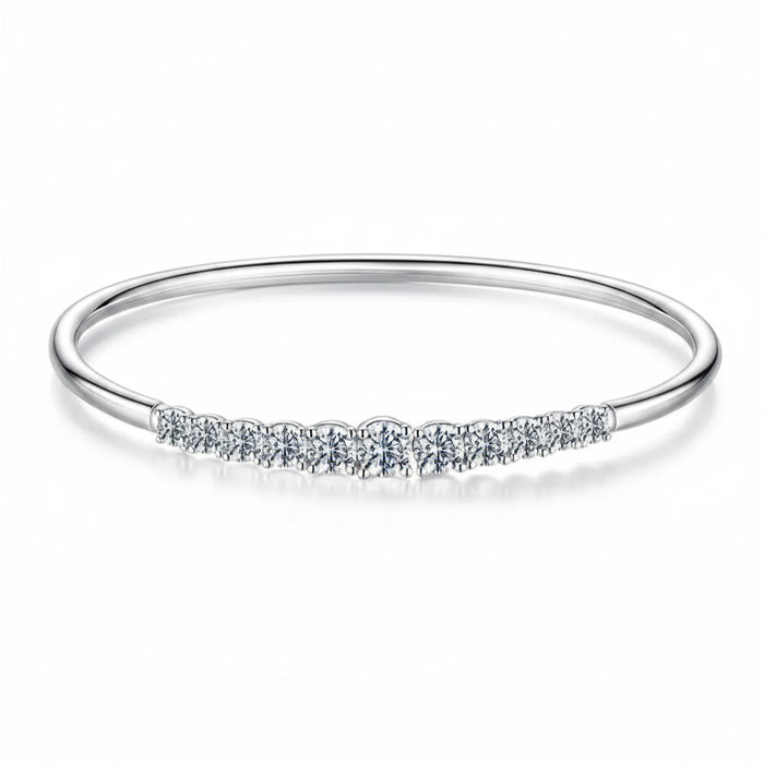 Moissanite adjustable bracelet in 925 sterling silver