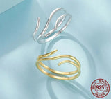 Multi-Layered Sterling Silver Ring.