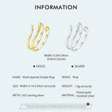 Multi-Layered Sterling Silver Ring.