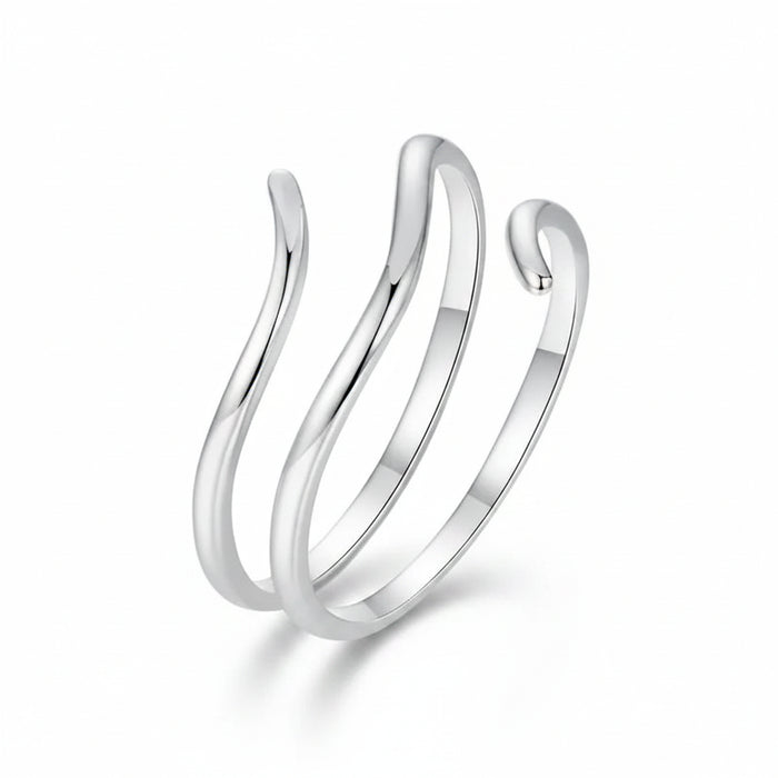 Multi-Layered Sterling Silver Ring.