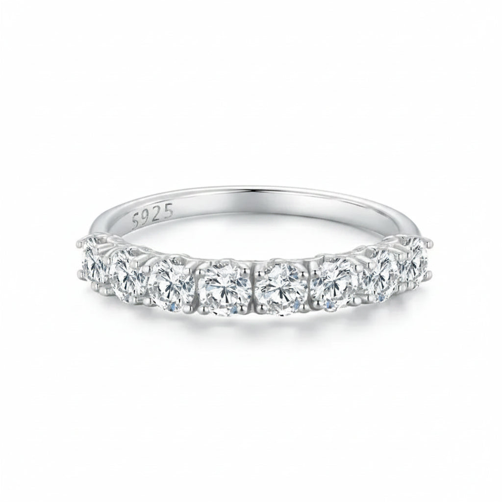 Patterned Moissanite Engagement Ring in 925 Sterling Silver – Jewelry Towns